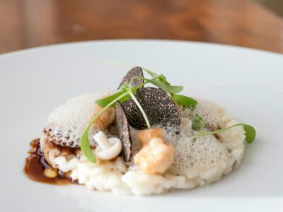 risotto et creme à la truffe
