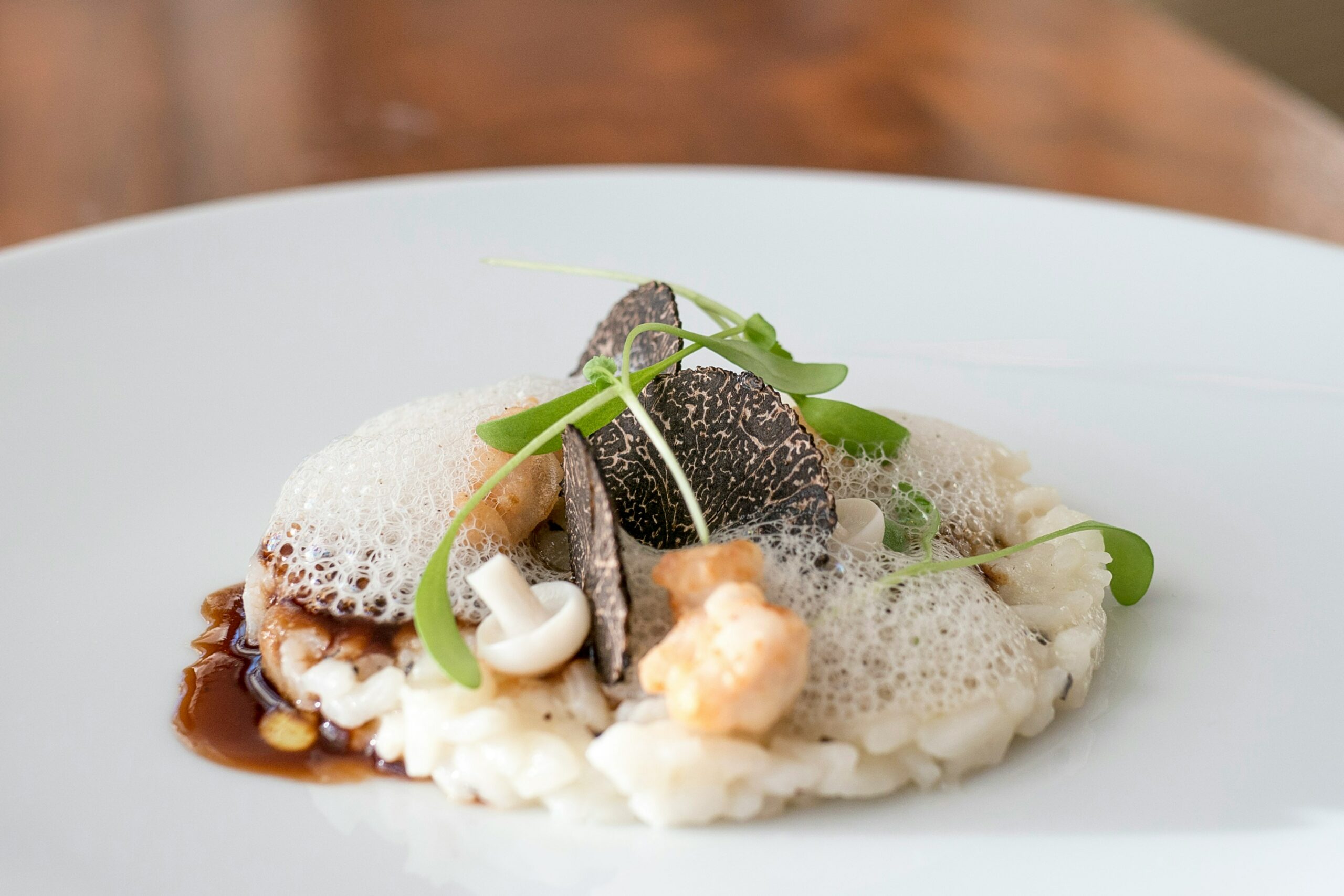 risotto et creme à la truffe